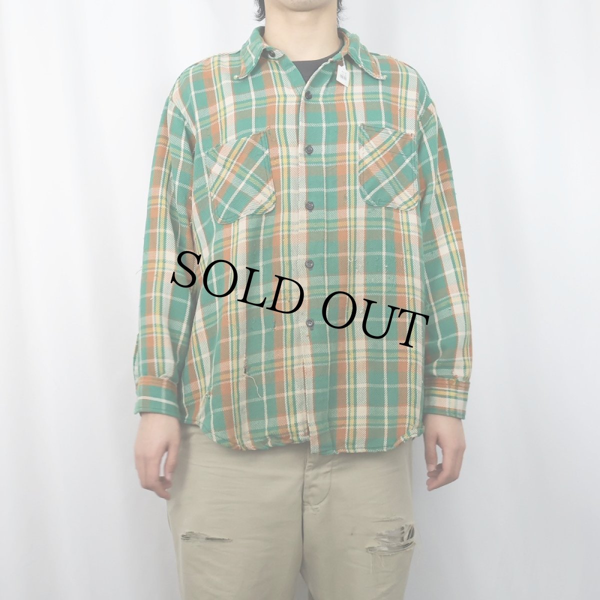 画像2: 70's BIG MAC JCPenney チェック柄 ヘビーネルシャツ XL (2)