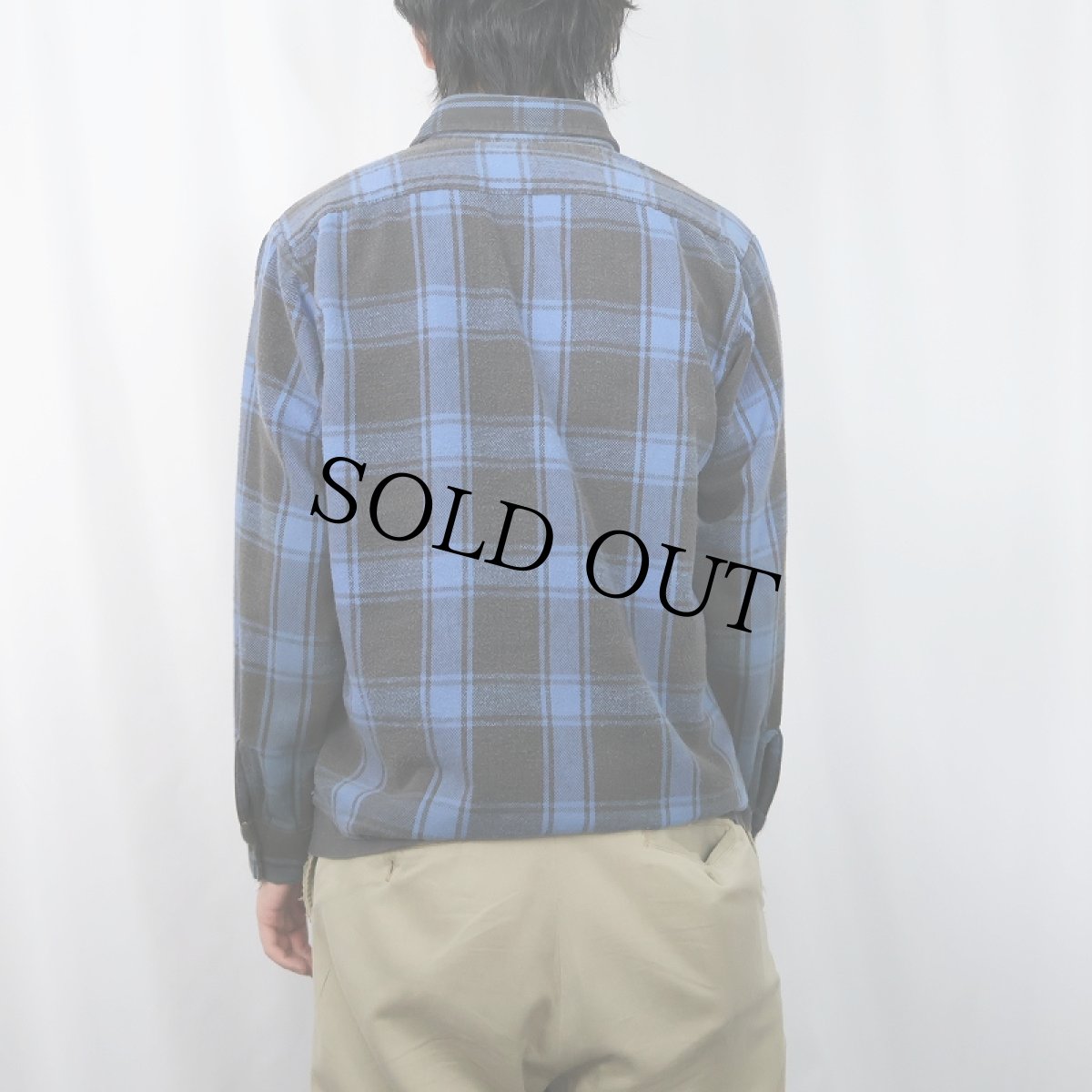 画像3: 70〜80's FIVER BROTHER USA製 チェック柄 ヘビーネルシャツ M (3)