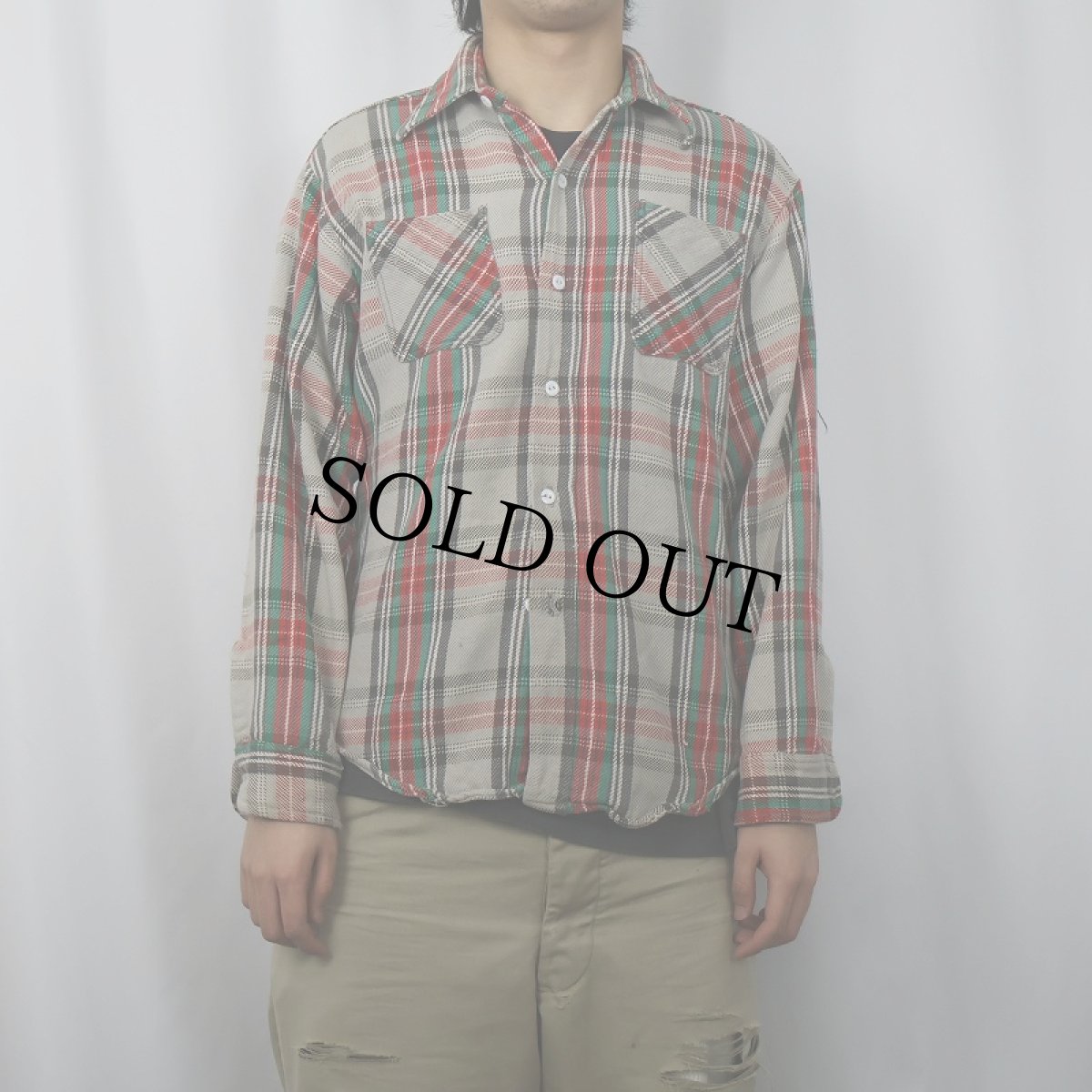 画像2: 70's BIG MAC JCPenney チェック柄 ヘビーネルシャツ M (2)