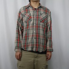 画像2: 70's BIG MAC JCPenney チェック柄 ヘビーネルシャツ M (2)
