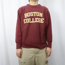 画像2: 80's Champion REVERSE WEAVE USA製 "BOSTON COLLEGE" プリントスウェット M (2)