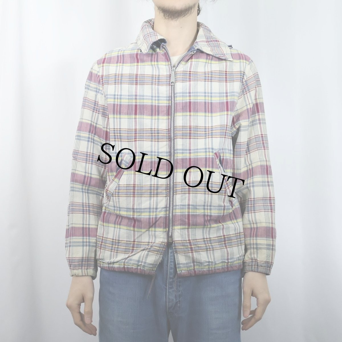 画像5: 70's リバーシブル デニム×コットン ジップパーカー (5)