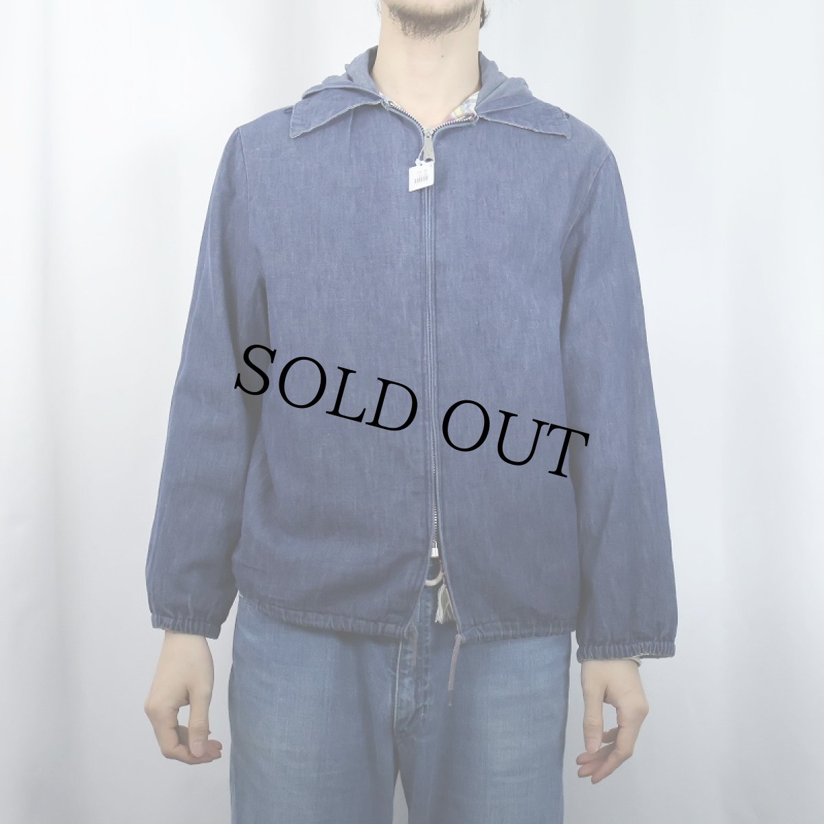 画像3: 70's リバーシブル デニム×コットン ジップパーカー (3)