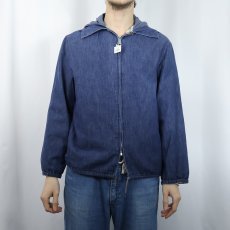 画像3: 70's リバーシブル デニム×コットン ジップパーカー (3)