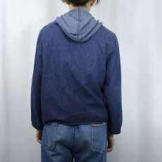 画像4: 70's リバーシブル デニム×コットン ジップパーカー (4)