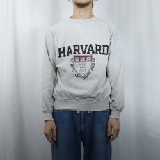 画像2: 90〜2000's Champion 青刺繡タグ "HARVARD" 前V プリントスウェット M (2)