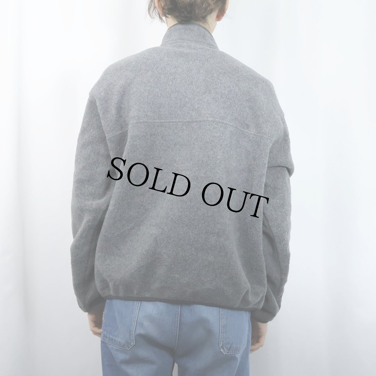 画像3: 80's L.L.Bean 筆記体ロゴ刺繍 ハーフスナップフリースジャケット (3)