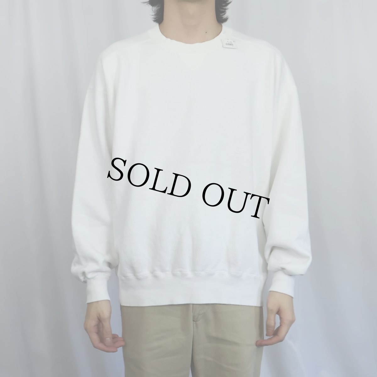画像2: 90's RUSSELL ATHLETIC USA製 "HIGH COTTON" 前V 無地スウェット XL (2)
