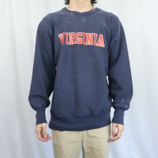 画像2: 90's Champion REVERSE WEAVE "VIRGINIA" プリントスウェット NAVY  (2)