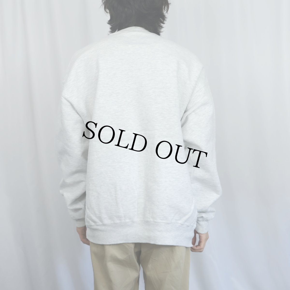 画像3: 90's RUSSELL ATHLETIC USA製 "PRO COTTON" 前V プリントスウェット XL (3)