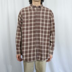 画像2: L.L.Bean チェック柄 ボタンダウンネルシャツ (2)