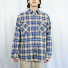 画像2: 70's Sears USA製 "PERMA PREST" キルティングライナー チェック柄  ヘビーネルシャツ L (2)