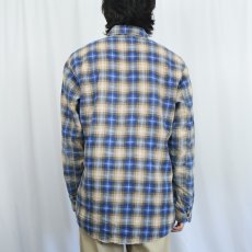 画像3: 70's Sears USA製 "PERMA PREST" キルティングライナー チェック柄  ヘビーネルシャツ L (3)