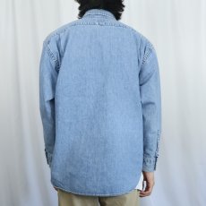 画像3: POLO Ralph Lauren ロゴ刺繍 "The Big Shirt" デニムボタンダウンシャツ size12 (3)