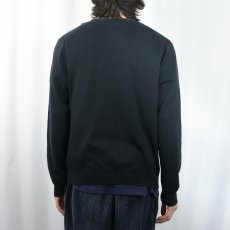 画像3: POLO Ralph Lauren ロゴ刺繍 "PIMA COTTON" Vネック コットンニットセーター BLACK L (3)