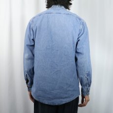 画像3: 80〜90's L.L.Bean USA製 ネルライナー デニムシャツ M (3)