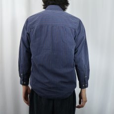 画像3: 80's BANANA REPUBLIC ストライプ柄 コットンシャツ S (3)