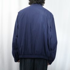 画像3: POLO Ralph Lauren ロゴ刺繡 チンスト付き ポリエステルスイングトップ NAVY XXL (3)