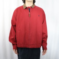 画像2: POLO Ralph Lauren ロゴ刺繡 チンスト付き コットンスイングトップ XL (2)