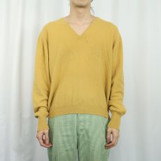 画像2: 70〜80's Braemar SCOTLAND製 Vネック カシミアニットセーター (2)