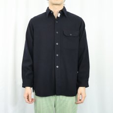 画像2: 40's U.S.NAVY NAVAL CLOTHING FACTORY CPOシャツ NAVY (2)