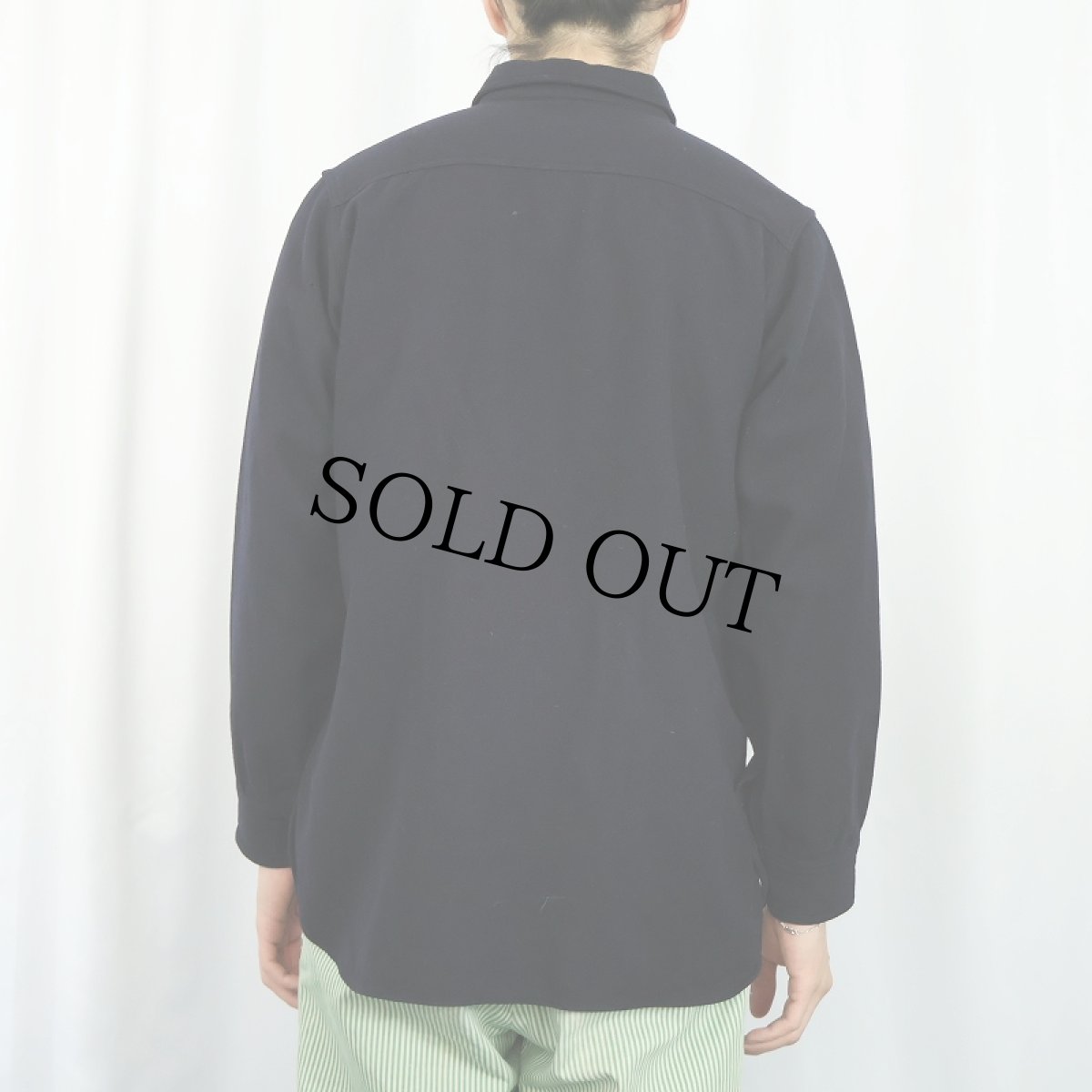 画像3: 40's U.S.NAVY NAVAL CLOTHING FACTORY CPOシャツ NAVY (3)
