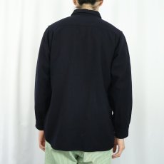 画像3: 40's U.S.NAVY NAVAL CLOTHING FACTORY CPOシャツ NAVY (3)
