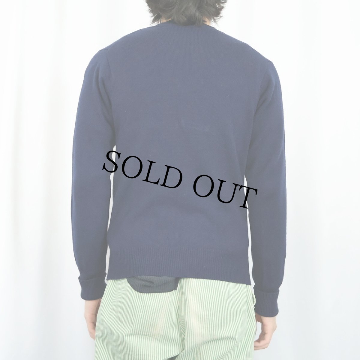 画像3: 【SALE】 60〜70's SAKS FIFTH AVENUE カシミアニットカーディガン NAVY SIZE38 (3)