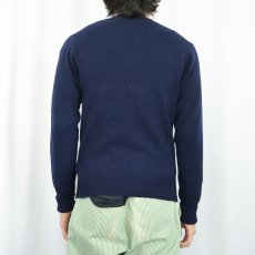 画像3: 60〜70's SAKS FIFTH AVENUE カシミアニットカーディガン NAVY SIZE38 (3)