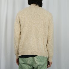 画像3: 90's LANDS' END USA製 ヘンリーネック コットンニットセーター M (3)