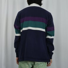 画像3: 70〜80's L.L.Bean USA製 ボーダー柄 ラガーシャツ L (3)