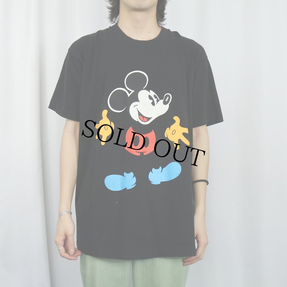 画像2: 90's MICKEY&CO. USA製 "MICKEY MOUSE" キャラクタープリントTシャツ BLACK ONESIZE (2)