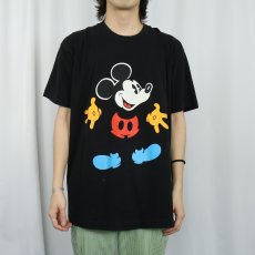 画像2: 90's MICKEY&CO. USA製 "MICKEY MOUSE" キャラクタープリントTシャツ BLACK ONESIZE (2)