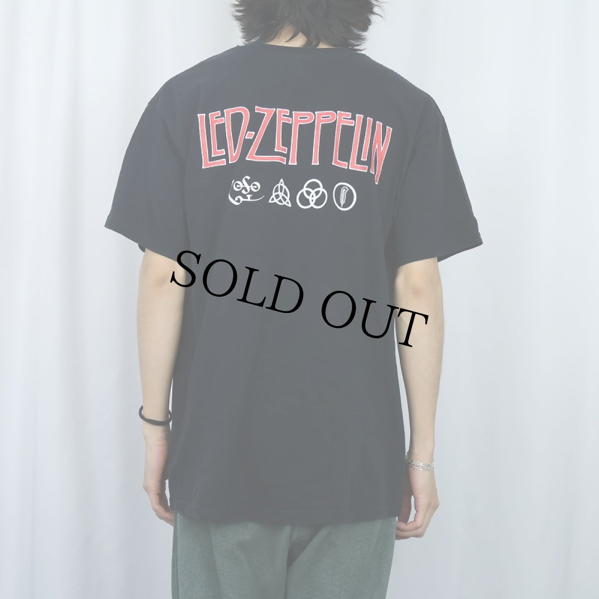 画像3: 2000's LED ZEPPELIN "The Hermit" ロックバンドプリントTシャツ BALCK L (3)