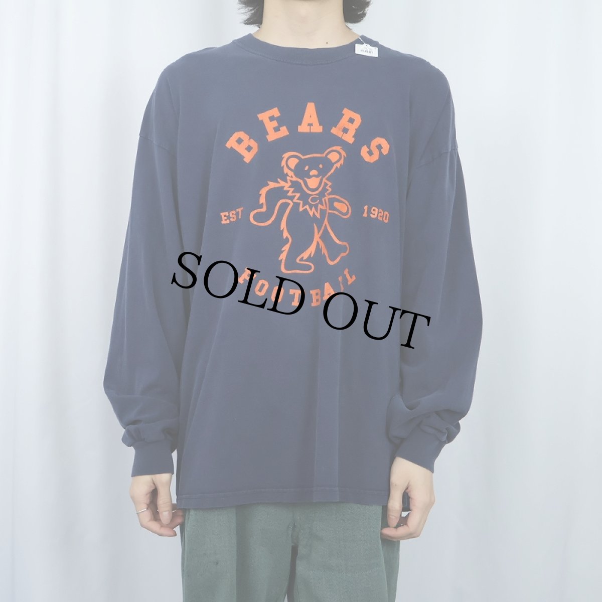 画像2: 2000's GRATEFUL DEAD×CHICAGO BEARS プリントロンT NAVY 2XL (2)