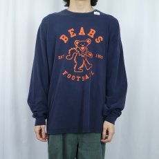 画像2: 2000's GRATEFUL DEAD×CHICAGO BEARS プリントロンT NAVY 2XL (2)
