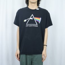 画像2: PINK FLOYD "JUST ADD POWER " ロックバンド パロディプリントTシャツ BLACK (2)
