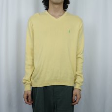 画像2: POLO Ralph Lauren Vネック ピマコットン ニットセーター S (2)