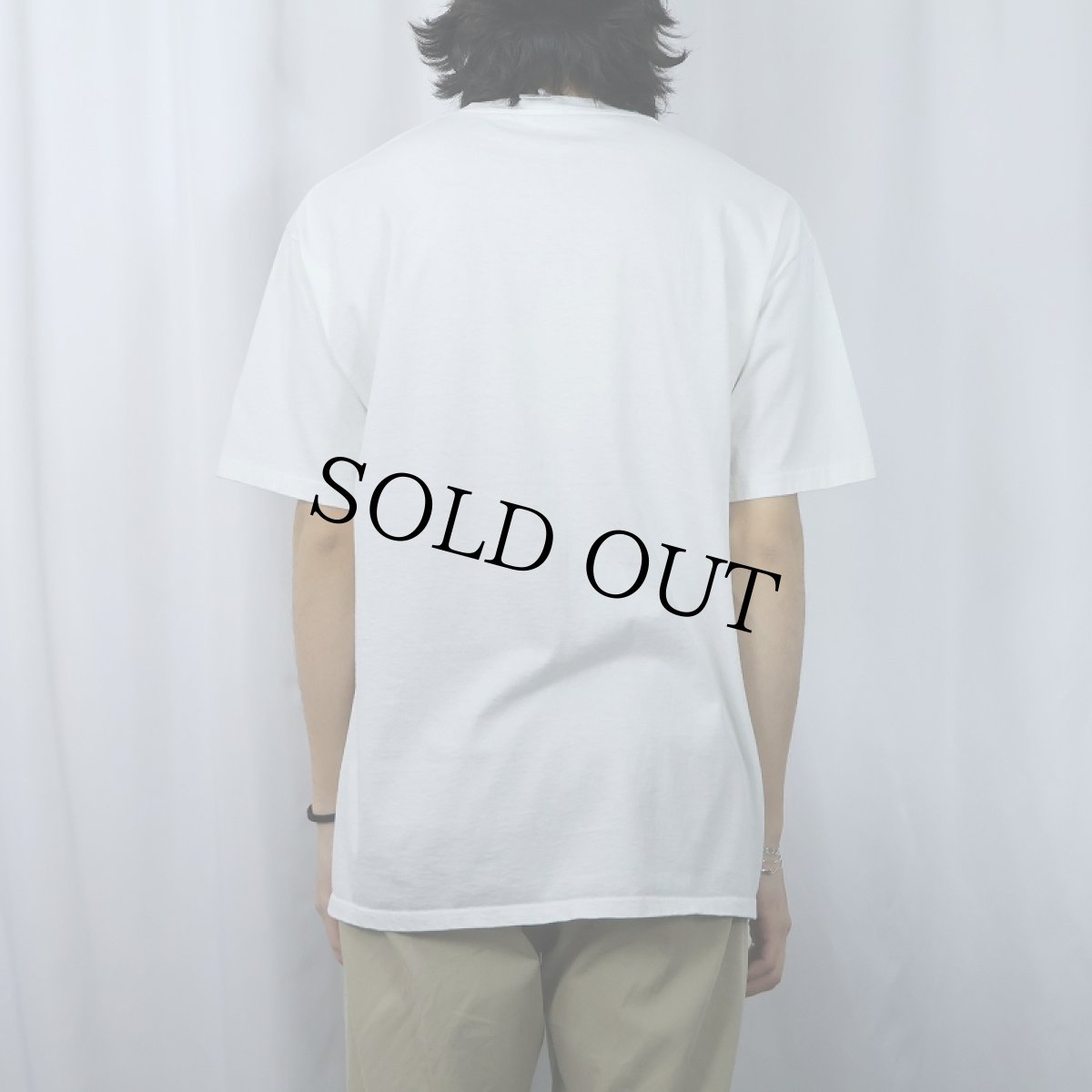 画像3: 90's Michelangelo アダムの創造 USA製 "Pull my finger." パロディプリントTシャツ L (3)