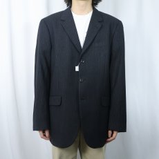 画像2: 2000's KENZO HOMME ピンストライプ柄 ウールテーラードジャケット SZIE 54 (2)