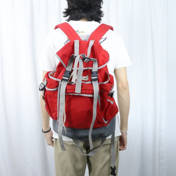 80s90s L.L.Beanエルエルビーン 2WAY バックパック USA製 80s 80年代 90s 90年代 エルエルビーン アウトドア 赤 レッド