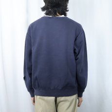 画像3: 90's POLO Ralph Lauren USA製 ロゴプリントスウェット NAVY L (3)