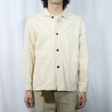 画像2: 40's ホワイトコットンツイル カバーオール (2)