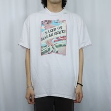 画像2: 90's MAXWELL BODENHEIM "NAKED ON ROLLER SKATES" ポスタープリントTシャツ XL (2)