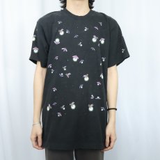 画像2: 90's DAN GILBERT USA製 ホタル×蓄光 プリントTシャツ BLACK L (2)