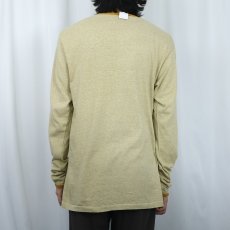 画像3: 60〜70's Hanes ヘンリーネックデザイン コットン×ポリエステルロンT XL (3)