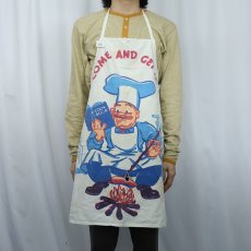 画像2: 50〜60's "COME AND GET IT" コットンエプロン (2)
