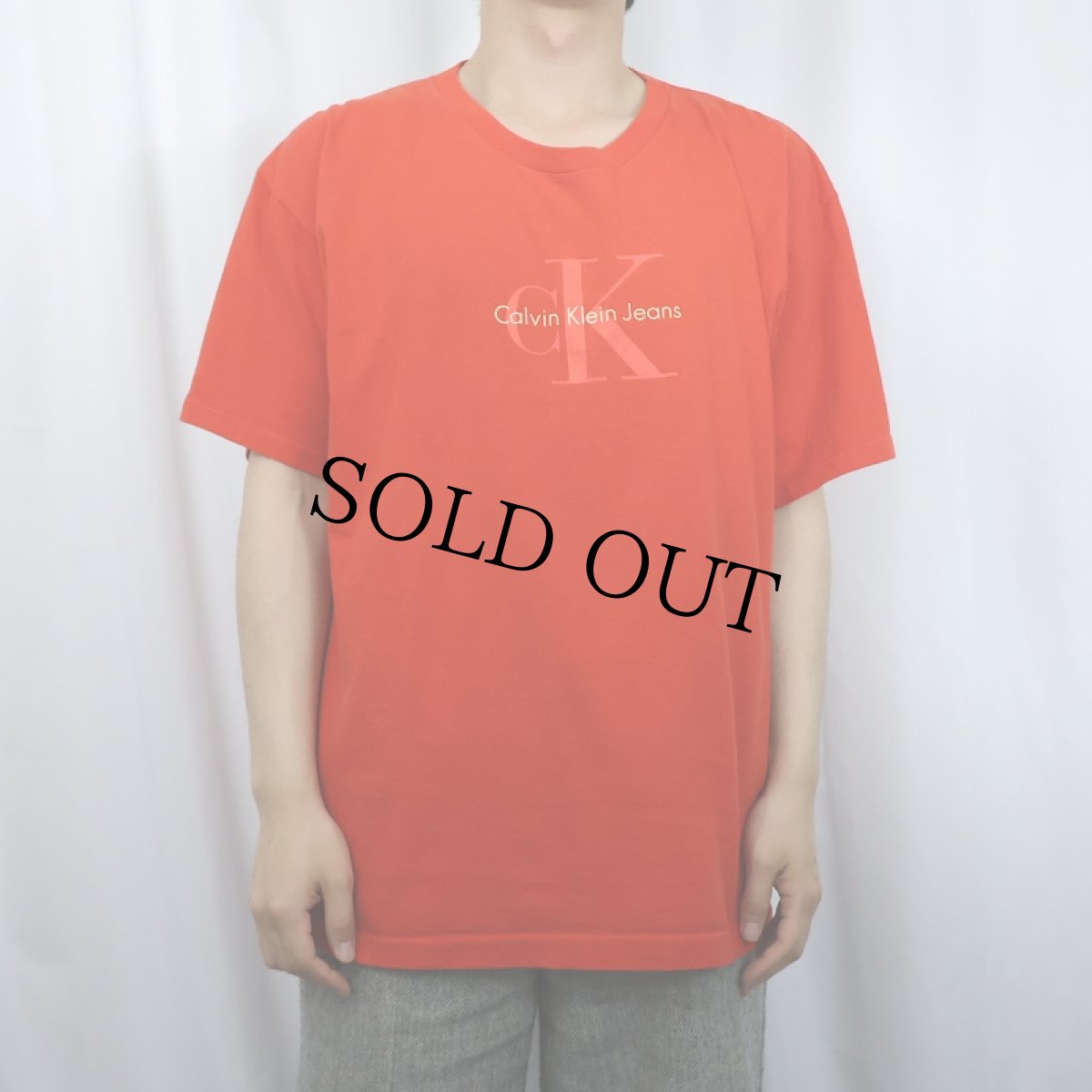 画像2: 【SALE】 Calvin Klein Jeans USA製 ロゴプリントTシャツ L (2)