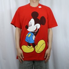 画像2: 90's Disney 青パンミッキー キャラクタープリントTシャツ L (2)