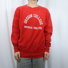 画像2: 70's Champion REVERSE WEAVE 単色タグ USA製 "OREGON COLLEGE" プリントスウェット XL (2)